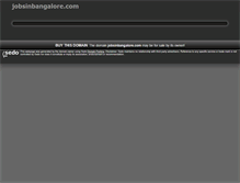 Tablet Screenshot of jobsinbangalore.com
